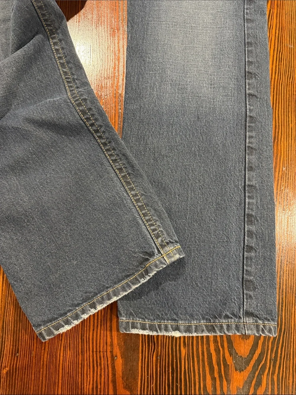 Harley Davidson Men's Dark Blue Denim Jeans - Classic Five-Pocket Style 34x34 - Picture 8 of 10